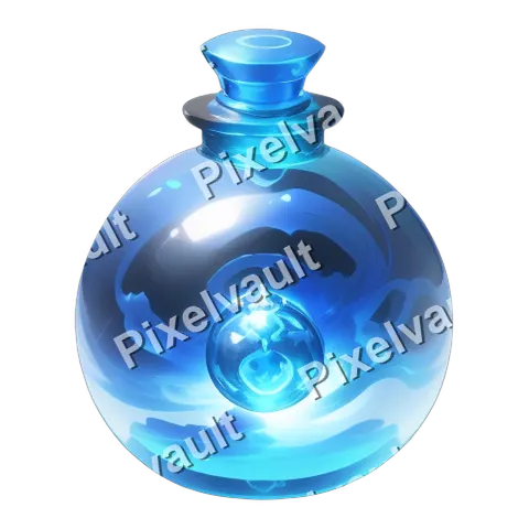 Blue Mana Potion Vial