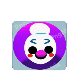 Clown Face Animated Sticker