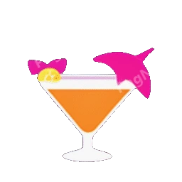 Cocktail With Umbrella Animated Sticker