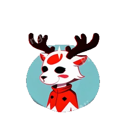 Deer With Antlers Animated Sticker