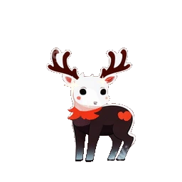 Deer With Antlers Animated Sticker