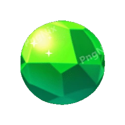 Glowing Green Gem Animated Sticker