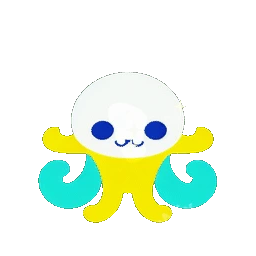 Octopus Waving Animated Sticker