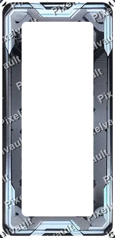 Ornate Dark Metal Frame 248×512