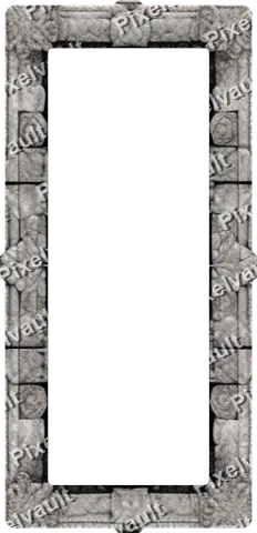 Ornate Dark Metal Frame 248×512