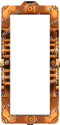 Ornate Dark Metal Frame 248×512