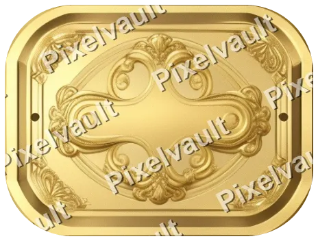 Ornate Metal Button Plate 464×352