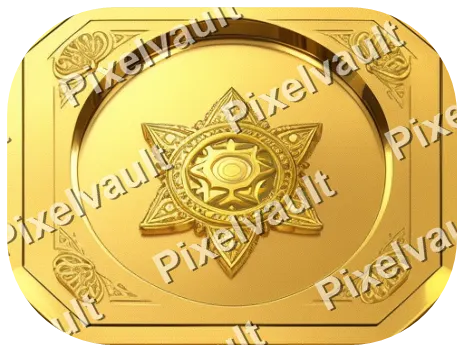 Ornate Metal Button Plate 464×352