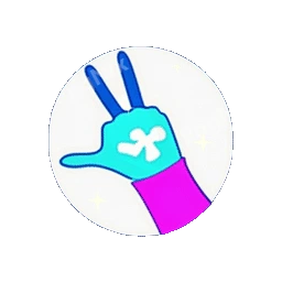 Peace Hand Sign Animated Sticker