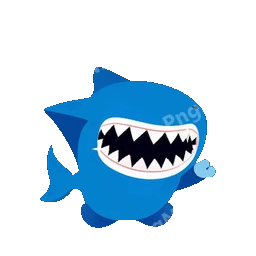Shark With Big Smile Animated Sticker