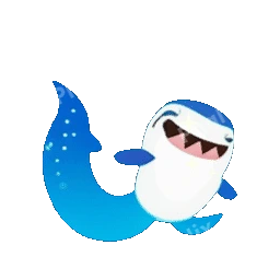 Shark With Big Smile Animated Sticker