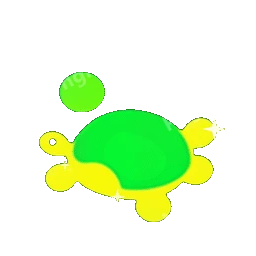 Turtle With Shell Animated Sticker