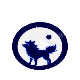 Wolf Howling At Moon Animated Sticker