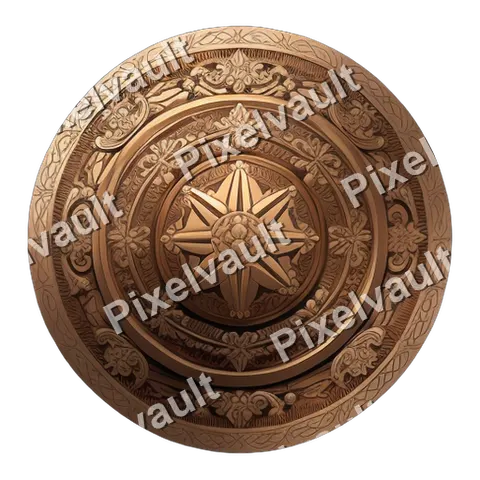 Wood Carved Badge